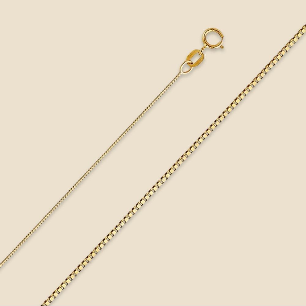 Classic Elegance 14K Solid Gold 24” Box Chain Necklace ✨ Birthday Gift 🎁